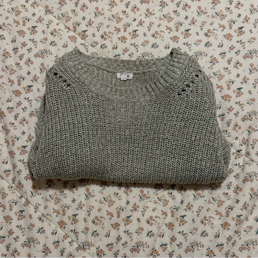 Heather Green Knit Sweater